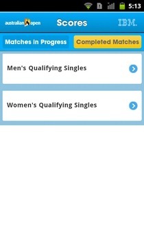 Australian Open-2012-Android-результаты