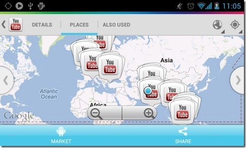 Ericssonin Apps-Android-Kartta