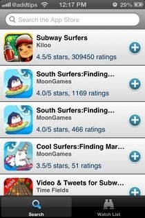 Apps-anmeldelse iOS-søgning