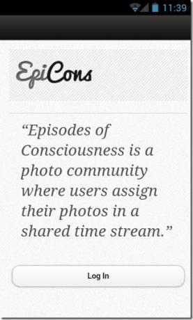 Přihlášení Epicons-Android-iOS