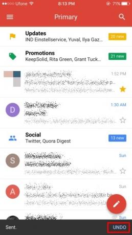 gmail-poništiti slanje IOS