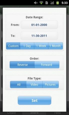 HighlightCam-Social-OS Android iOS-feed-Nastavenia