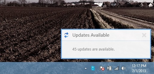 إعلام Windows 8 Update Notifier_Notification