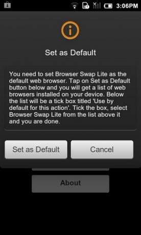Browser-Swap-Android-подразбиране
