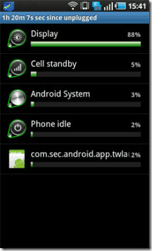 Android-baterie-utilizare