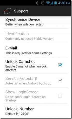 TheftSpy-Android-Settings