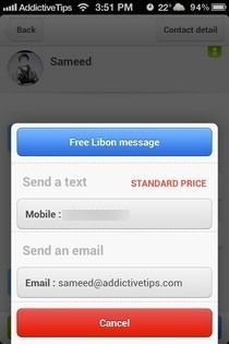 Libon iOS-opties