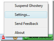 ghostery-ikonet i statuslinjen