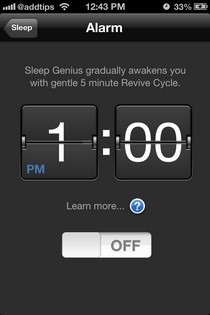 שינה גאון iOS מעורר