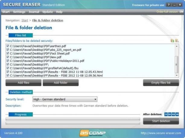 Secure Eraser File and Folder
