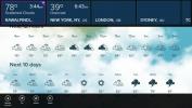 WeatherFlow: Windows 8 Weather -sovellus, jolla on upea animoitu tausta
