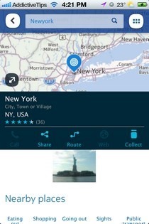 ČIA Žemėlapiai „iPhone“ paieška