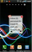 Visualizza i conteggi e-mail non letti di GMail per etichette sulla schermata principale di Android