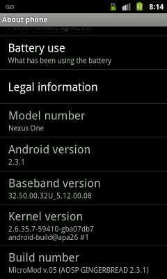 Piparkakkut Nexus One -info