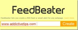 „FeedBeater“: sukurkite RSS tiekimą iš bet kurios svetainės ir gaukite el. Pašto įspėjimus