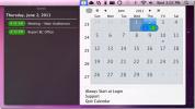 Tarkastele Mac iCal -tapahtumia kalenterin valikkoriviltä