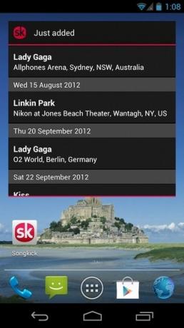 Songkick-Concerts-Widget Android