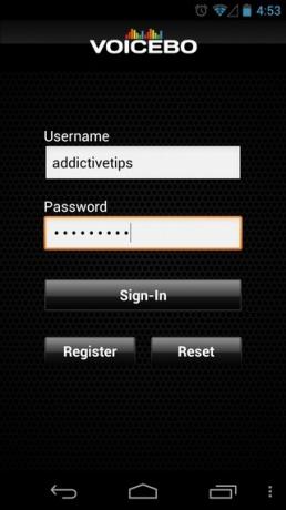 VoiceBo Android-Login