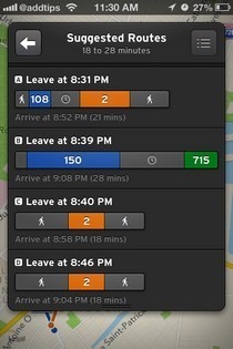 Plan iOS programa Transit
