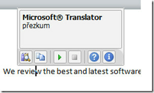 Word 2010 Mini Translator