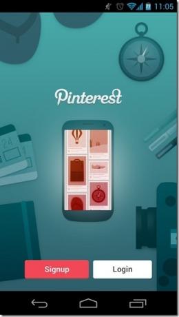Pinterest-Android-iPad-Logg inn