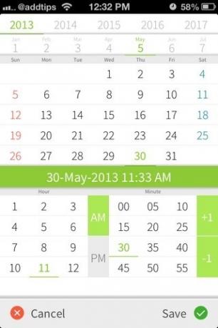 Calendrier iOS myQuests