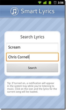 Smart-Lyrics-Home-Screen-Tekst-Manual-søk