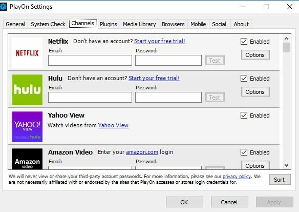 PlayOn Preglednik Kodi dodatak 08 - prijava na Netflix račun
