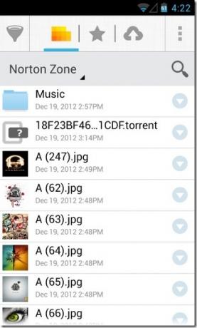 Нортон-Zone-Cloud-Sharing-Android-View1