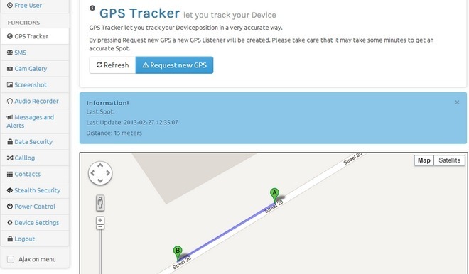 SS-TheftSpy Android Web-GPS