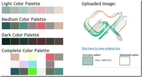 palette de couleurs d'une image