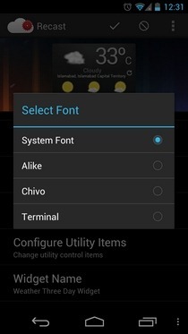 Uuesti sõnastamine-Android-vidina-font