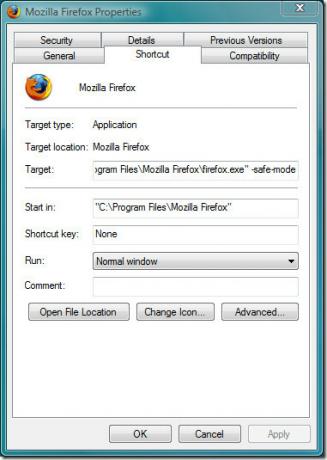 Свойства Mozilla Firefox