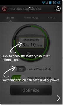 Dugovječnost-baterija-saver-Pomoć-Screen1