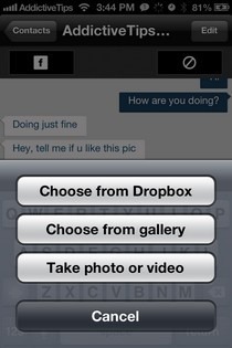 Опции iOS ProxToMe