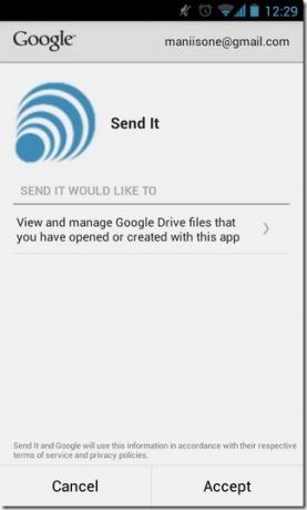 Send-It-Android godkjenne