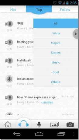 Talpic-Android-iOS-Audio kategorier