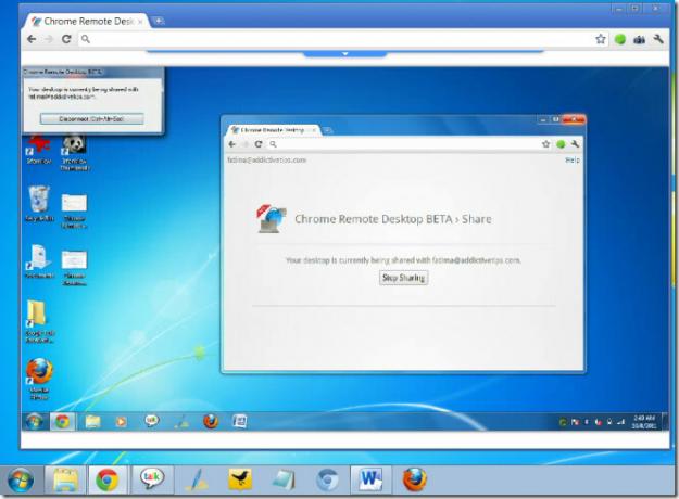 Chrome Remote Desktop BETA tilsluttet