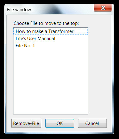 notesaver File fönster