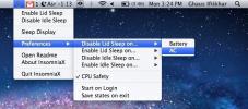 InsomniaX: slaap uitschakelen bij inactiviteit en deksel sluiten terwijl op batterij / netvoeding [Mac]