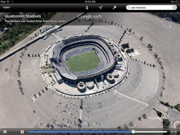 Οδηγός περιήγησης iOS του Google Earth