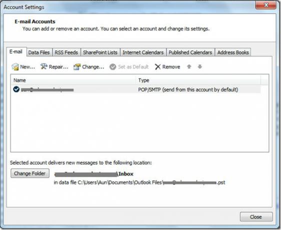 Račun e-pošte Outlook 2010