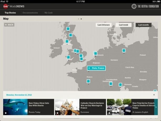 Mapa do iPad de LinkTV