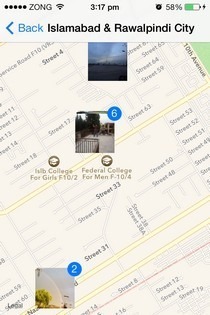 Fotoattēli iOS 7 karte