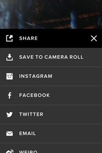 VSCO Cam iOS Share