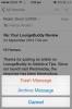 Как бързо изтриване на Gmail съобщения в iOS 7 Mail App