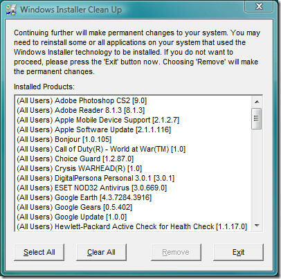 uslužni program za čišćenje programa Windows Installer