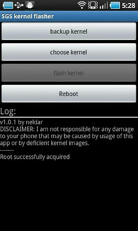 SGS Kernel Flasher إلى Samsung Galaxy S
