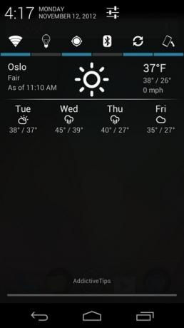 Notification időjárás-Android-App3