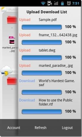 FileDrop-Dropbox-Android-Upload-Download-List